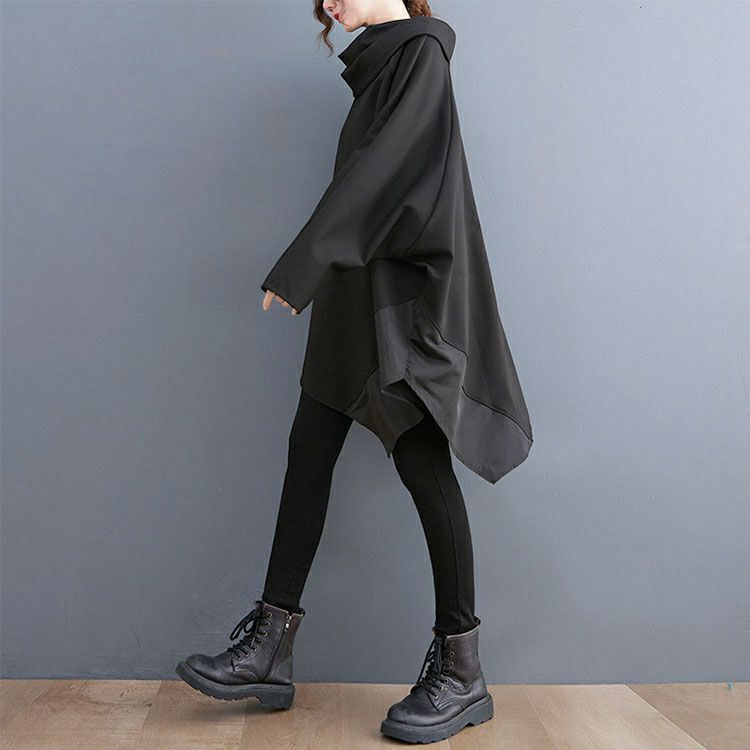 大きいサイズ レディース アシンメトリードルマンチュニック　goldy-1183