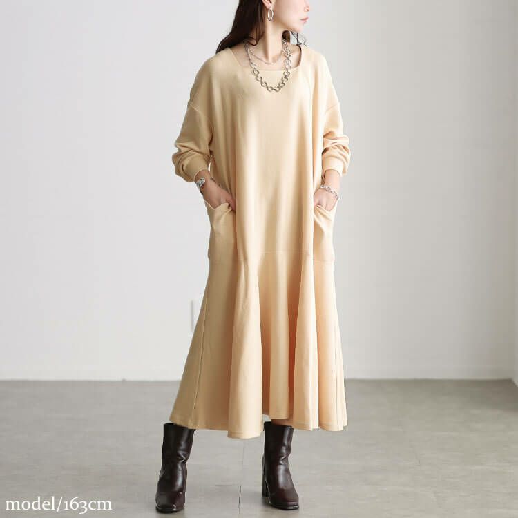 大きいサイズ レディース ふくれジャガードワンピース　bro-0013