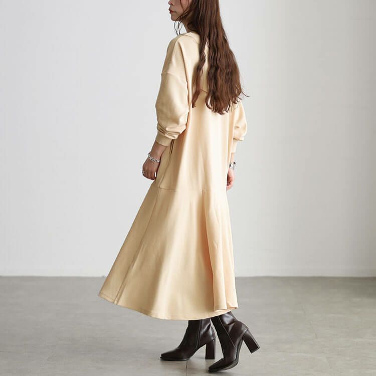 大きいサイズ レディース ふくれジャガードワンピース　bro-0013