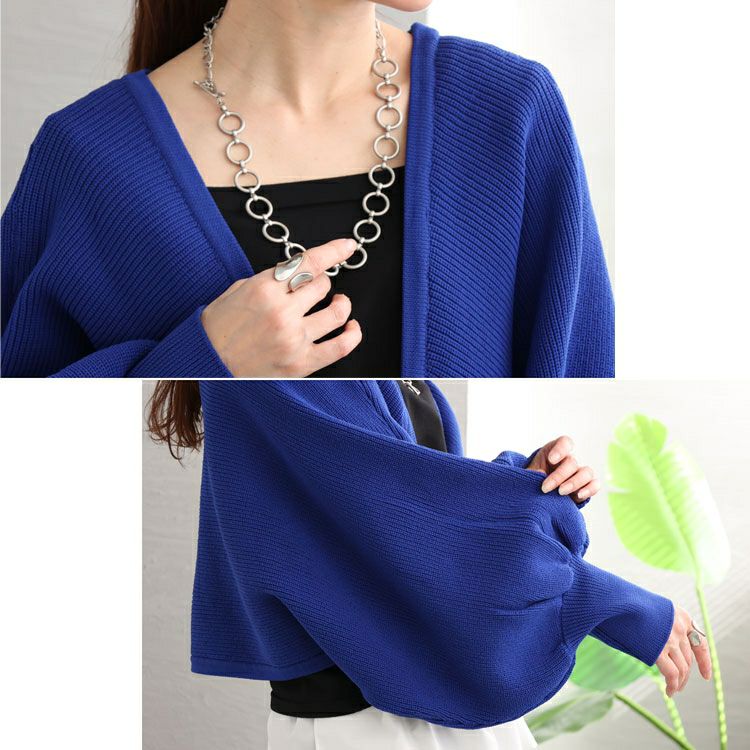 大きいサイズ レディース スポンジニットボレロカーディガン　bro-0011