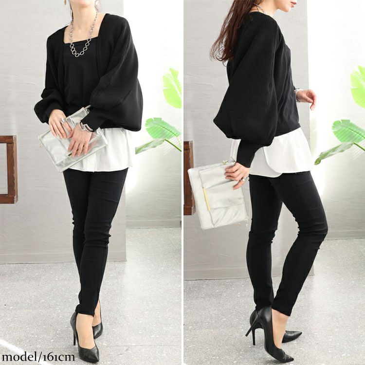 大きいサイズ レディース スポンジニットボレロカーディガン　bro-0011