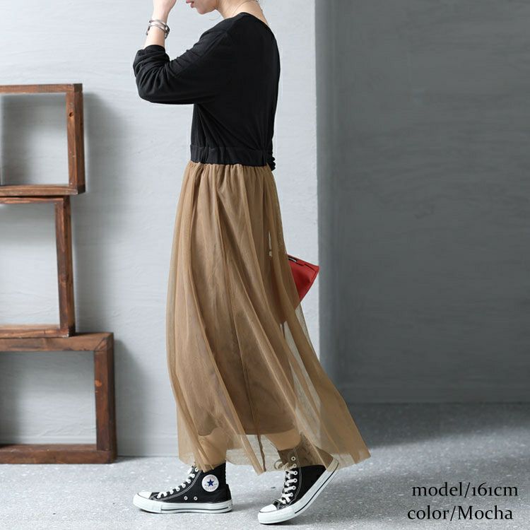 大きいサイズ レディース チュールドッキングワンピース　jpm-003