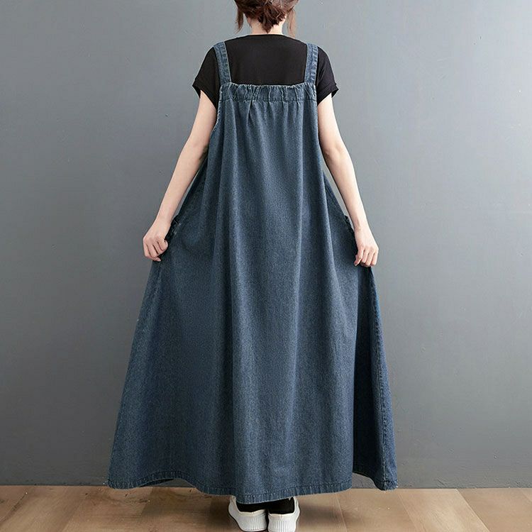 大きいサイズ レディース デニムサロペットスカート　goldy-1216