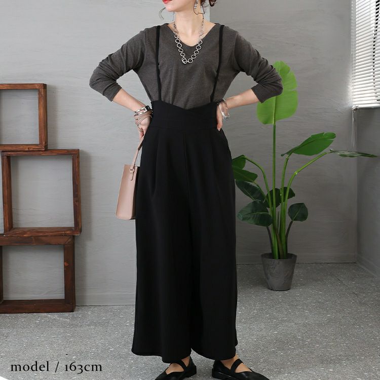 大きいサイズ レディース タックサロペットパンツ　nw-23005