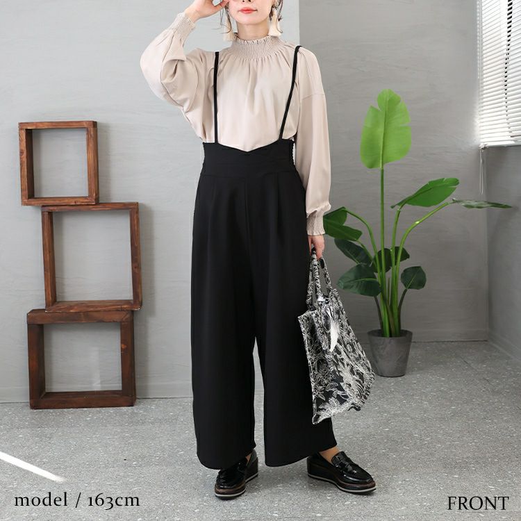 大きいサイズ レディース タックサロペットパンツ　nw-23005