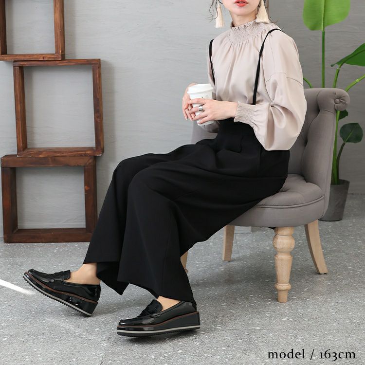 大きいサイズ レディース タックサロペットパンツ　nw-23005