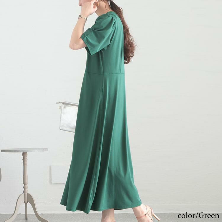 大きいサイズ レディース とろみ前開きワンピース sw-0519 | 大きい