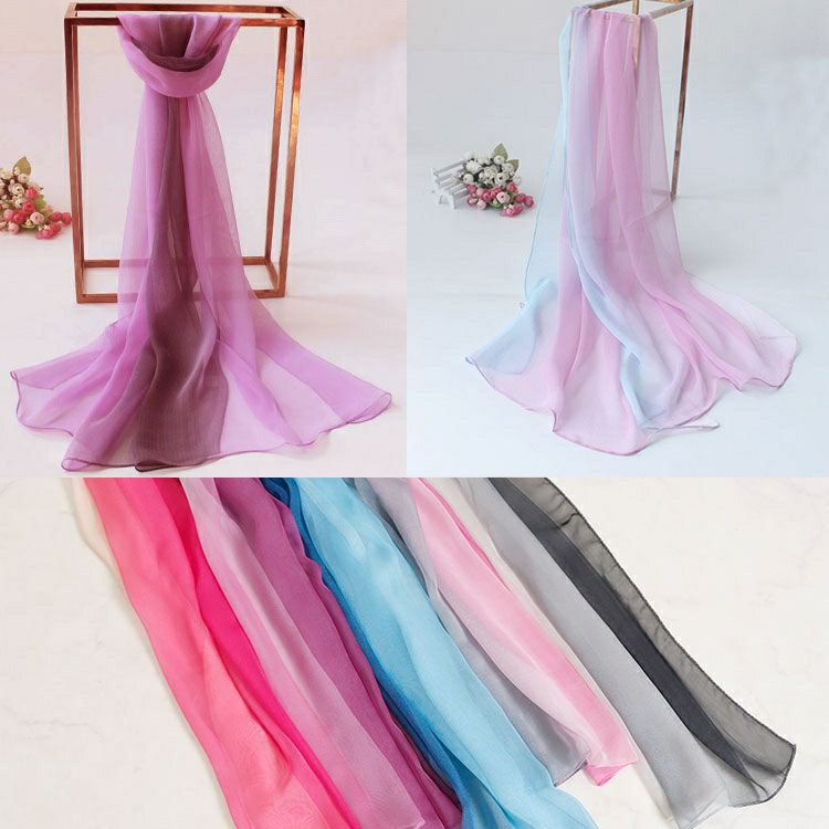 大きいサイズ レディース グラデーション大判ストール　goldy-1236【メール便可】