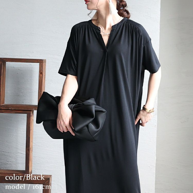大きいサイズ レディース 接触冷感コクーンワンピース　sw-0529