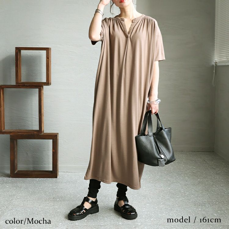大きいサイズ レディース 接触冷感コクーンワンピース　sw-0529