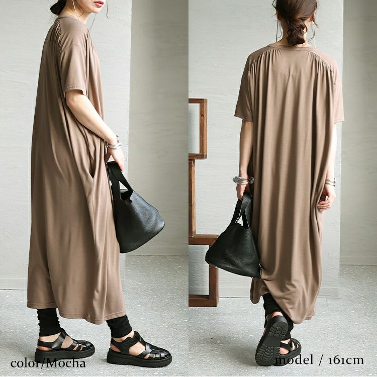 大きいサイズ レディース 接触冷感コクーンワンピース　sw-0529