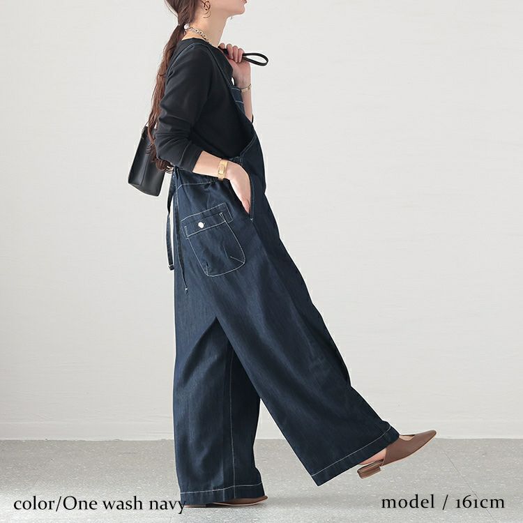 大きいサイズ レディース ライトオンスデニムサロペットパンツ　wd-0335