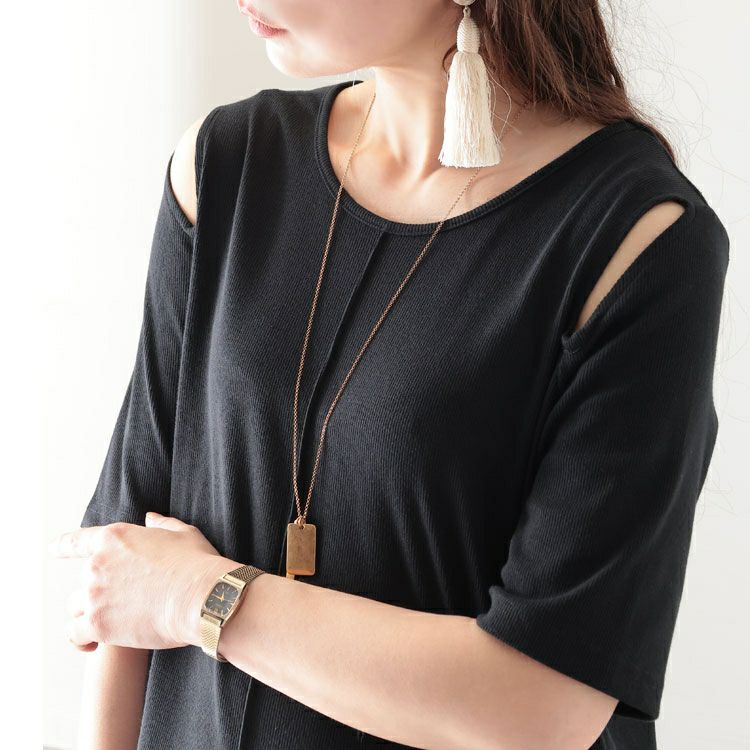 大きいサイズ レディース テレコカットワンピース　sada-6854