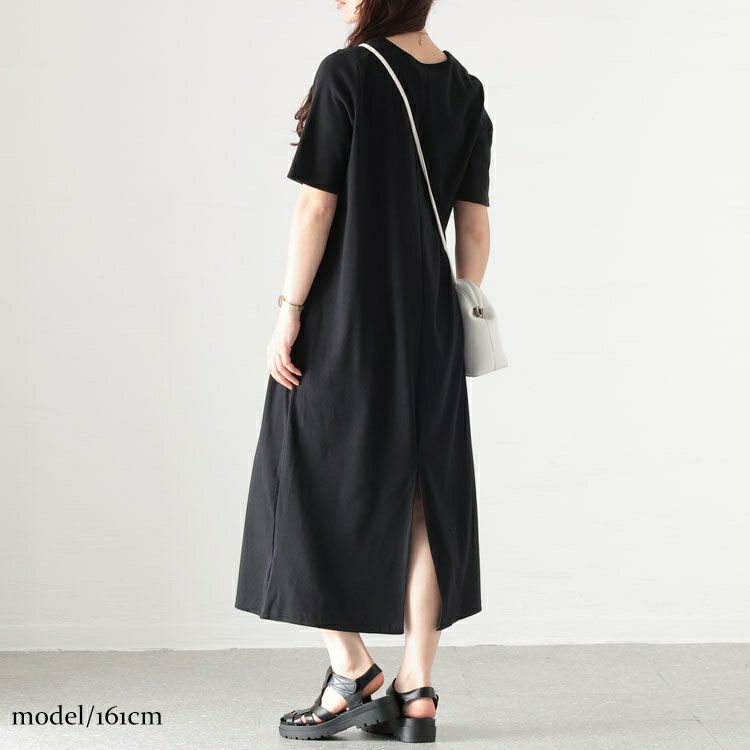 大きいサイズ レディース テレコカットワンピース　sada-6854