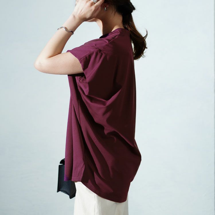 大きいサイズ レディース 接触冷感脇シェードカットソー　mncut-132077 【メール便可】