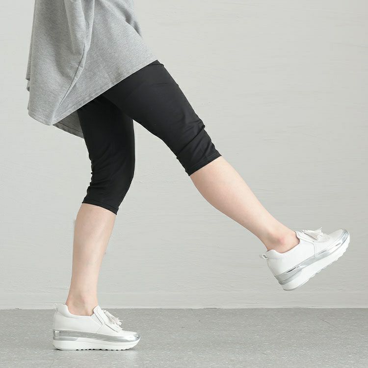 大きいサイズ レディース ストレッチサマーレギンス　goldy-1217 【メール便可】