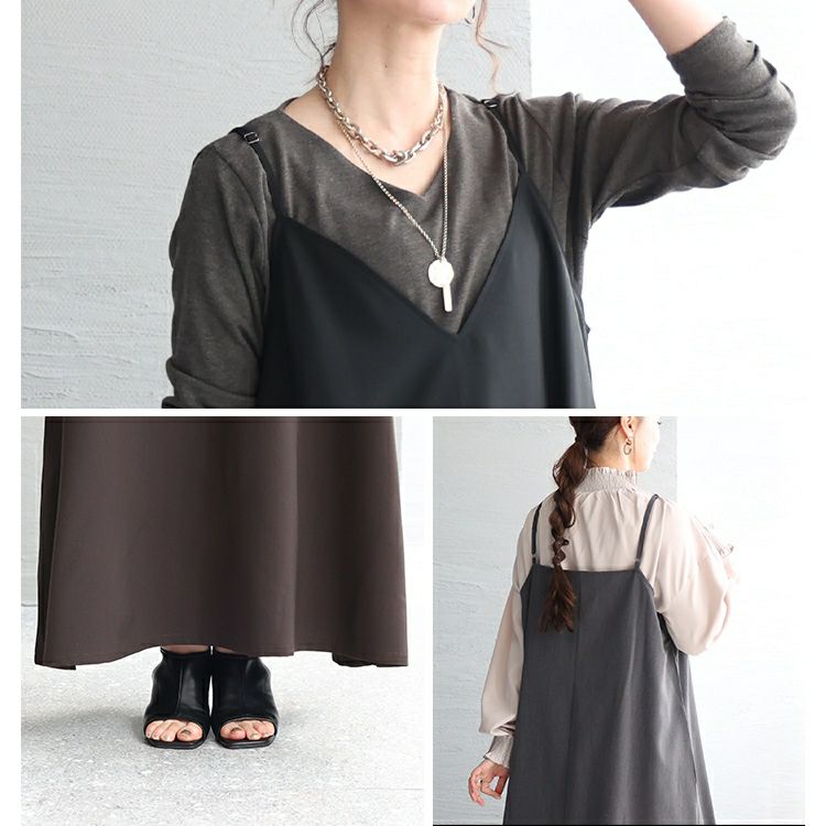 大きいサイズ レディース フレアマキシ丈キャミワンピース　maru-6661 【メール便可】