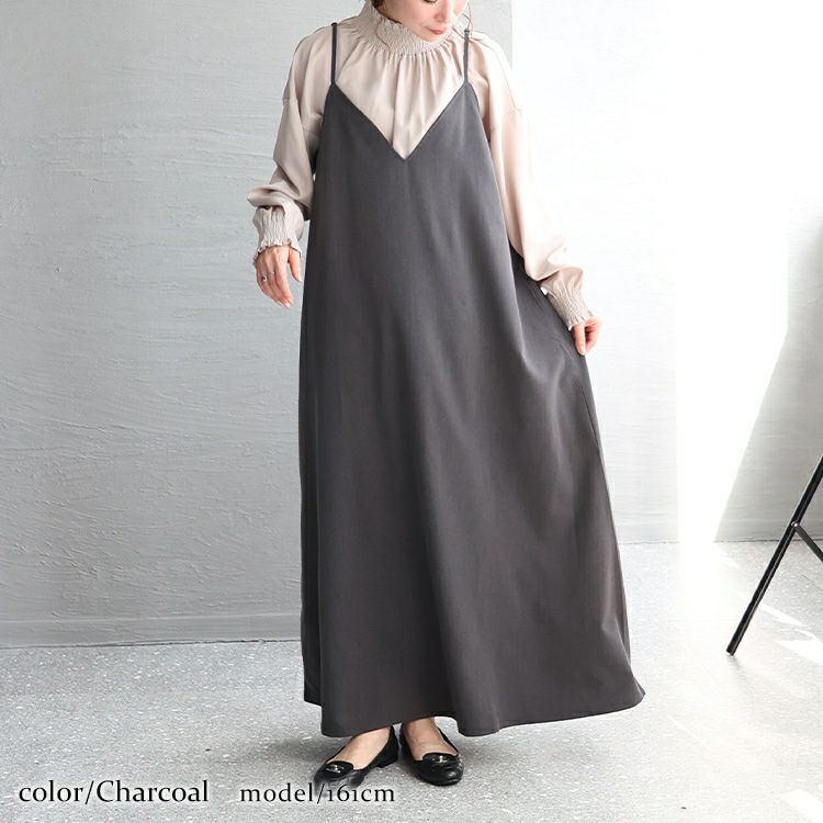 大きいサイズ レディース フレアマキシ丈キャミワンピース　maru-6661 【メール便可】