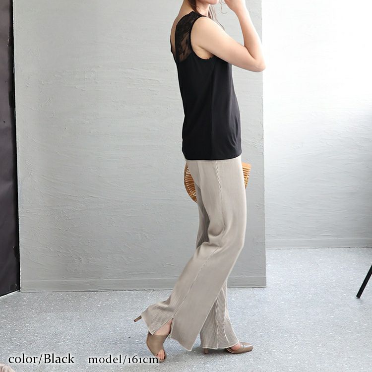 大きいサイズ レディース ストレッチレースタンクトップ　maru-6657 【メール便可】