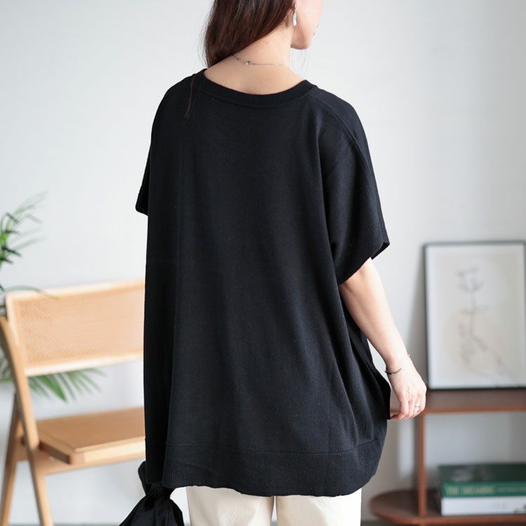 大きいサイズ レディース ポンチョ風Vネックプルオーバー　sada-6846