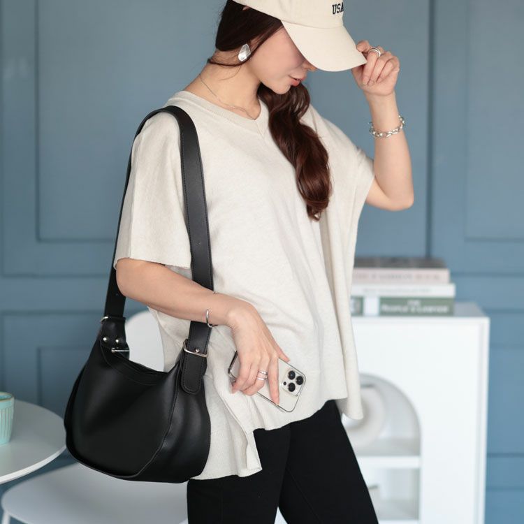 大きいサイズ レディース ポンチョ風Vネックプルオーバー　sada-6846