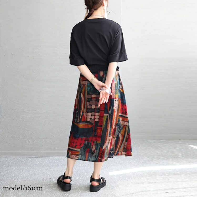 大きいサイズ レディース 接触冷感ウエストリボンワンピース　kt-23004