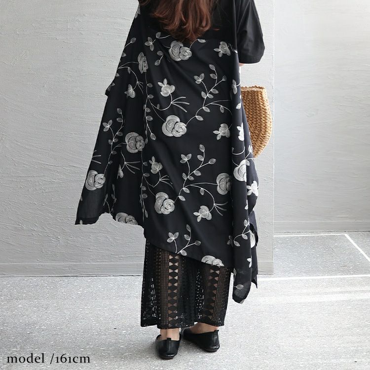 大きいサイズ レディース 股ずれ防止レースワイドパンツ　u2-0074 【メール便可】