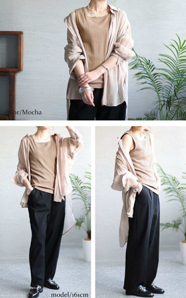 大きいサイズ レディース スクエアネックタンクトップ　wk-0231 【メール便可】