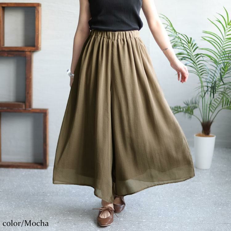 大きいサイズ レディース スカーチョ　plan-3800222 モカ