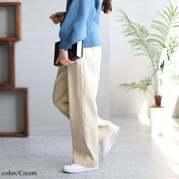 大きいサイズ レディース スラックスパンツ　fem-337