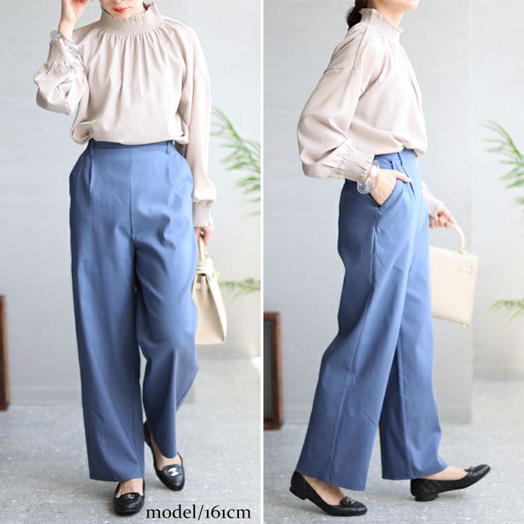 大きいサイズ レディース スラックスパンツ　fem-337