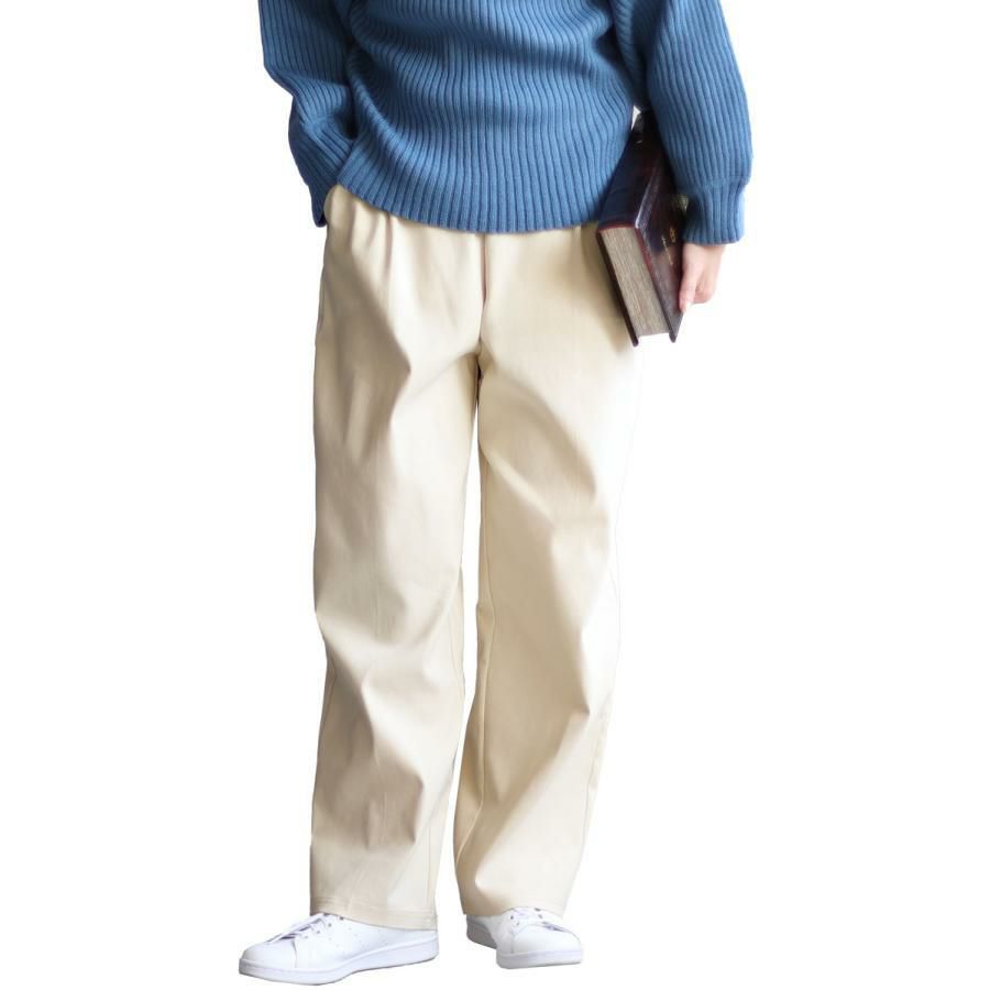 大きいサイズ レディース スラックスパンツ　fem-337 クリーム