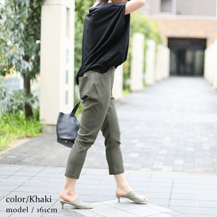 大きいサイズ レディース 接触冷感ストレッチクロップドパンツ　cpdai-657719