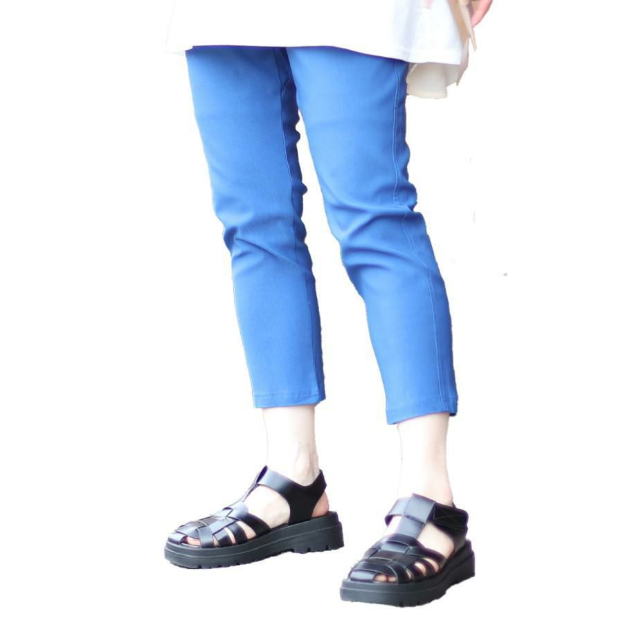 大きいサイズ レディース 接触冷感ストレッチクロップドパンツ　cpdai-657719 ブルー