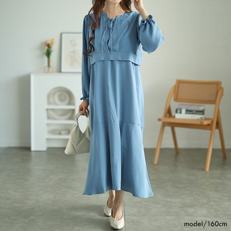 大きいサイズ レディース セットアップワンピース　fem-350 ゆうパケット可