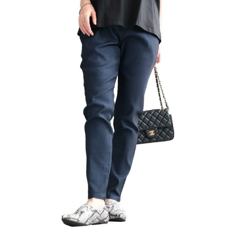 大きいサイズ レディース 虜になる穿き心地！痩せた？って聞かれる 褒められ究極美脚！最強ストレッチテーパードパンツ　fem-320 デニム