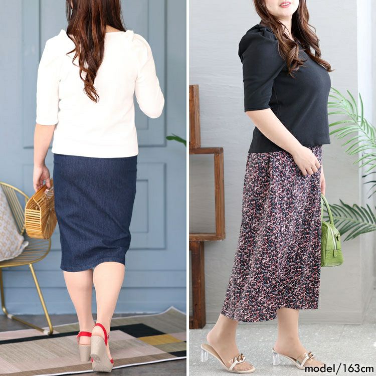 大きいサイズ レディース ギャザーパワショルテレコプルオーバー　maru-315702 【メール便可】