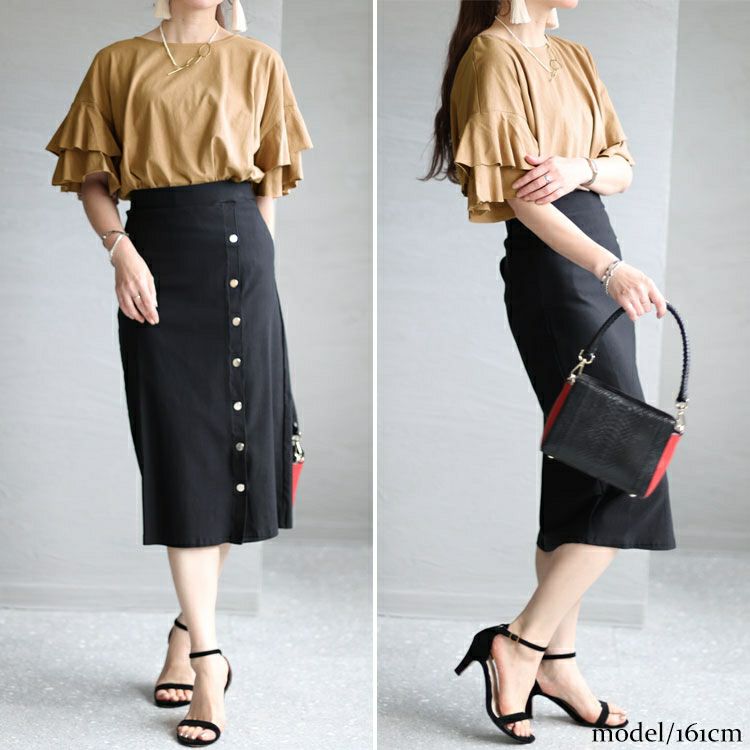 大きいサイズ レディース ダブルフリルスリーブプルオーバー　wk-0386 【メール便可】