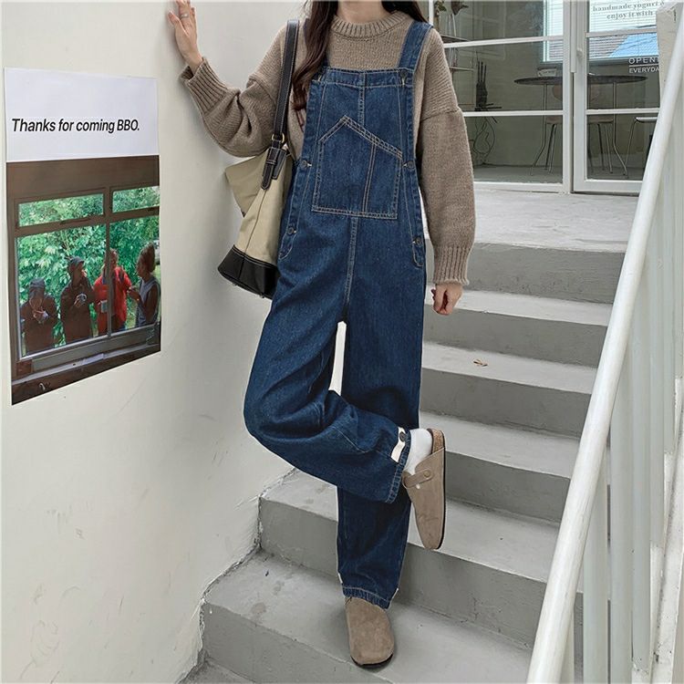 大きいサイズ レディース デニムサロペットパンツ　goldy-1260