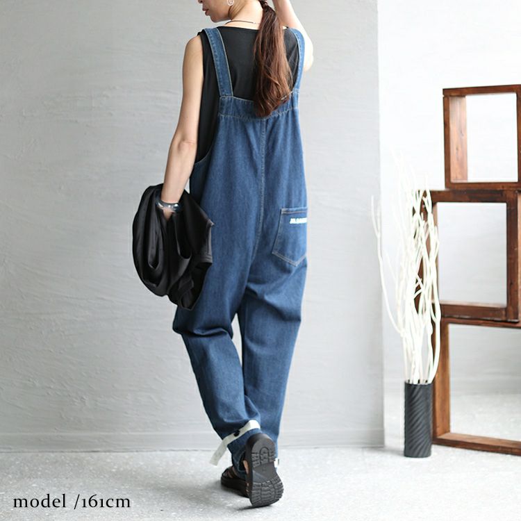 大きいサイズ レディース デニムサロペットパンツ　goldy-1260