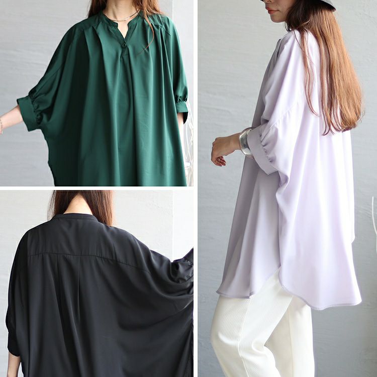 大きいサイズ レディース ビッグロングブラウス　nw-23016 【メール便可】