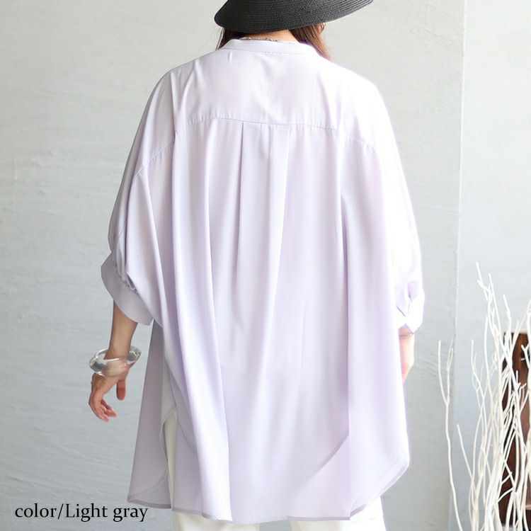 大きいサイズ レディース ビッグロングブラウス　nw-23016 【メール便可】