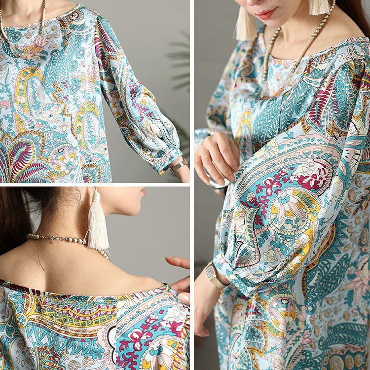 イベントセール】 大きいサイズ レディース ペイズリー柄チュニック