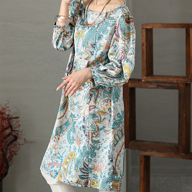 イベントセール】 大きいサイズ レディース ペイズリー柄チュニック