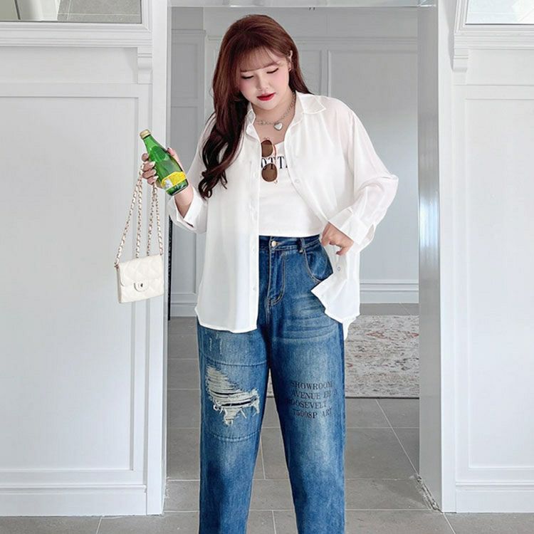 大きいサイズ レディース シアーオーバーサイズシャツ　goldy-1315 メール便可