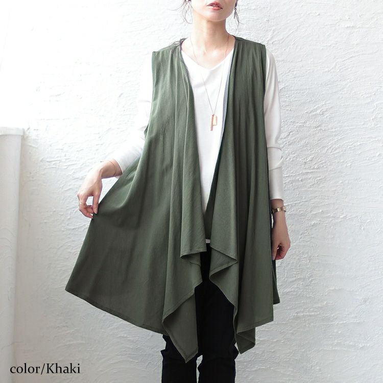 大きいサイズ レディース ワッシャー風コットンイレヘムトッパージレ　maru-6676