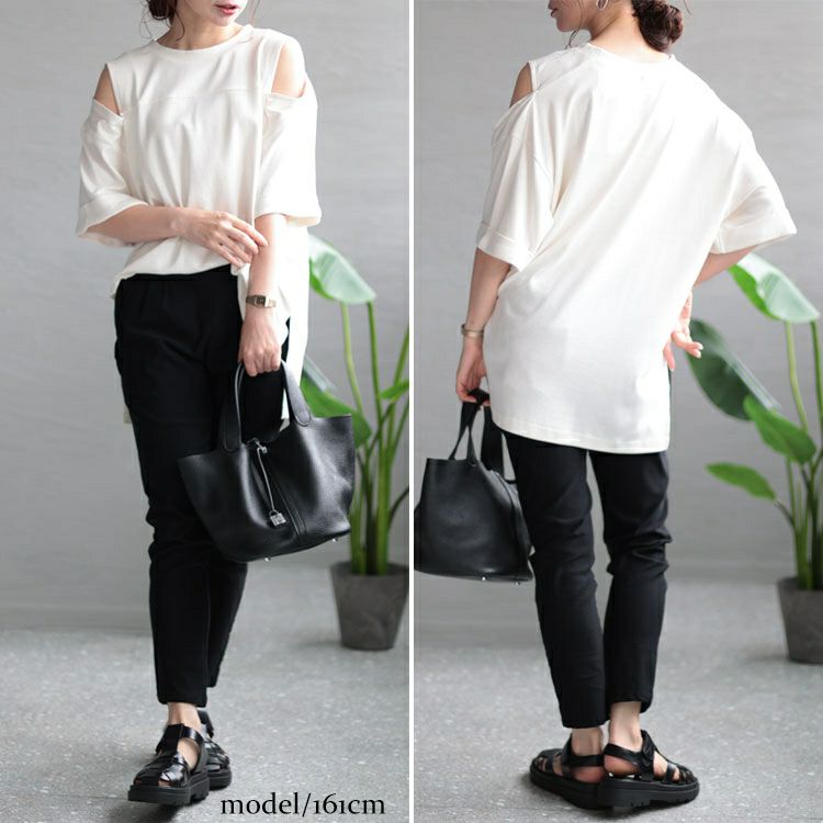 大きいサイズ レディース オープンショルダーカットソー　wk-0401-gold 【メール便可】