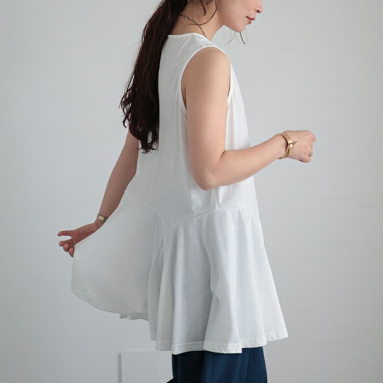 大きいサイズ レディース 裾フレアレイヤードタンクトップ　fem-377
