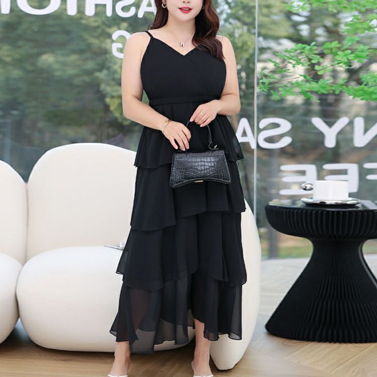 大きいサイズ レディース ティアードキャミワンピース　goldy-1337 【メール便可】