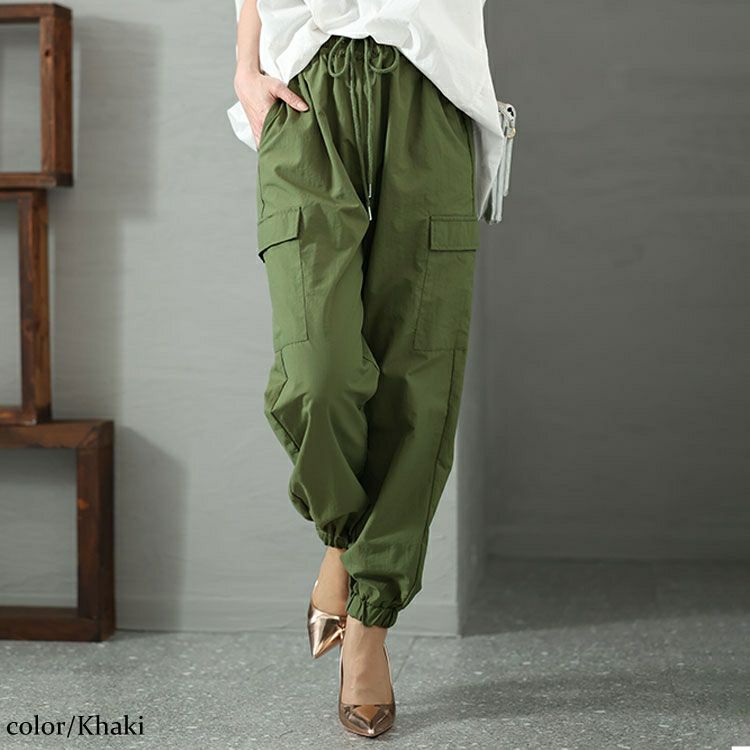 大きいサイズ レディース ドロストカーゴパンツ gold929 | 大きい